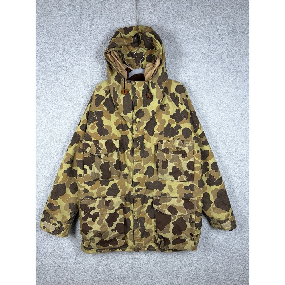 Vintage 90s Cabelas Duck Camo Gore-Tex Hunting Puffer 3 In 1 Jacket Men's Size L